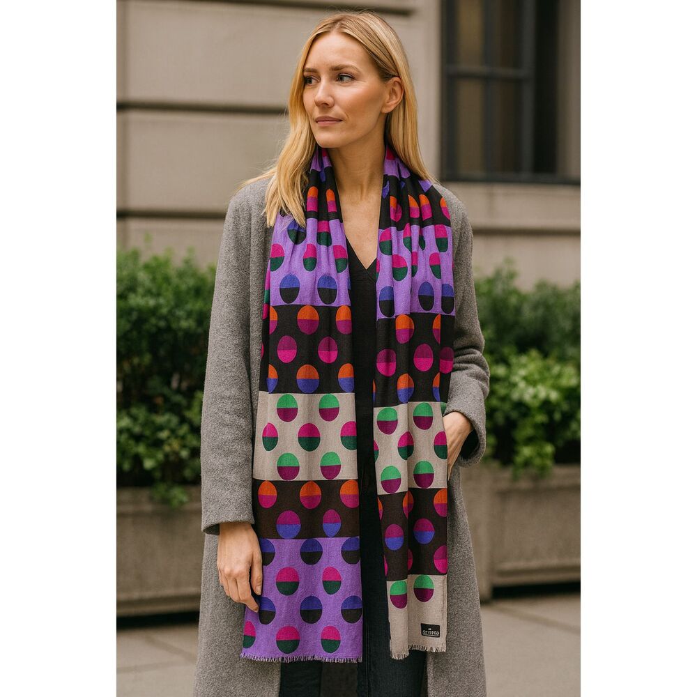 Kate Spade New York Multicolor Spot Dot Scarf  Women's Size Large